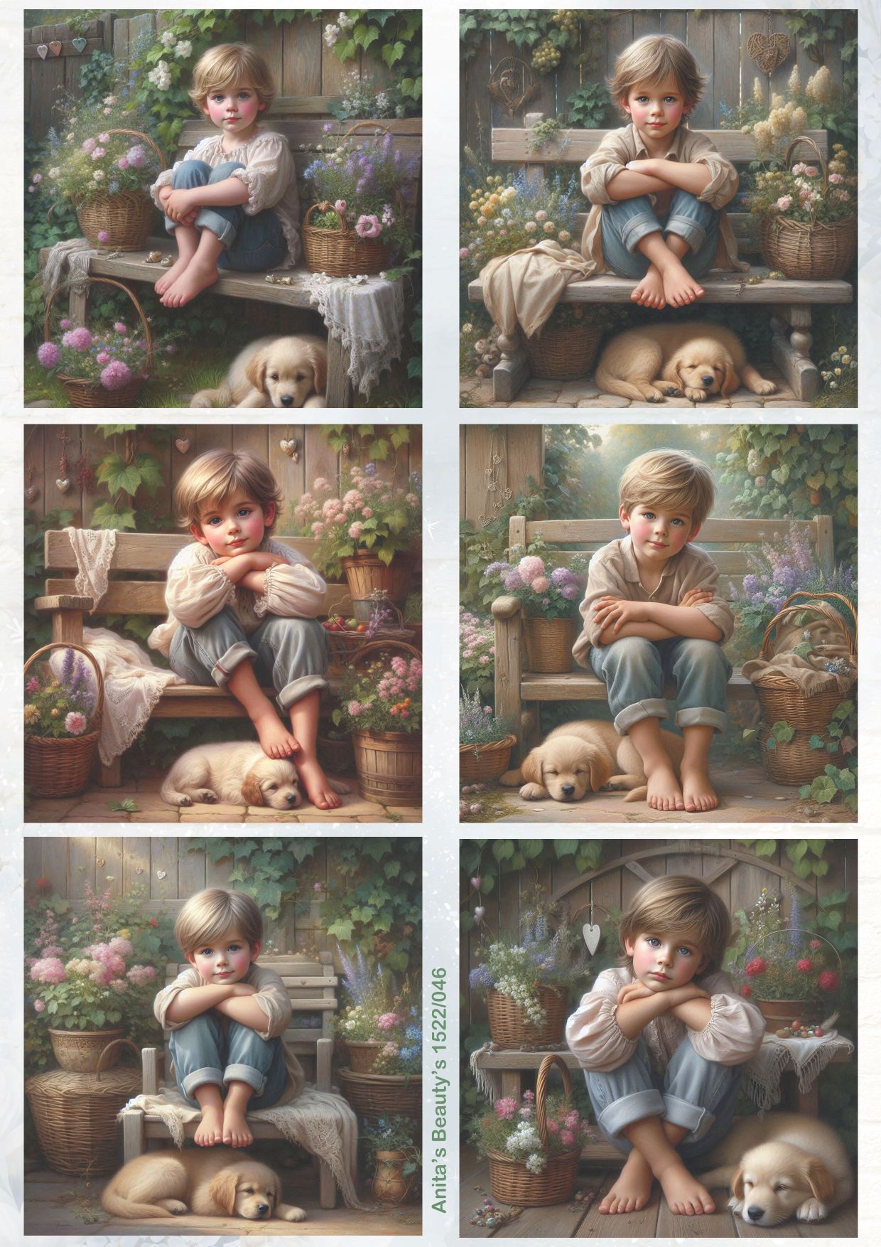 knipvellen/anitas knipvellen/46 jongen in tuin met puppy kl.jpg